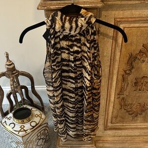 Dolce & Gabbana Animal Print Sleeveless Blouse